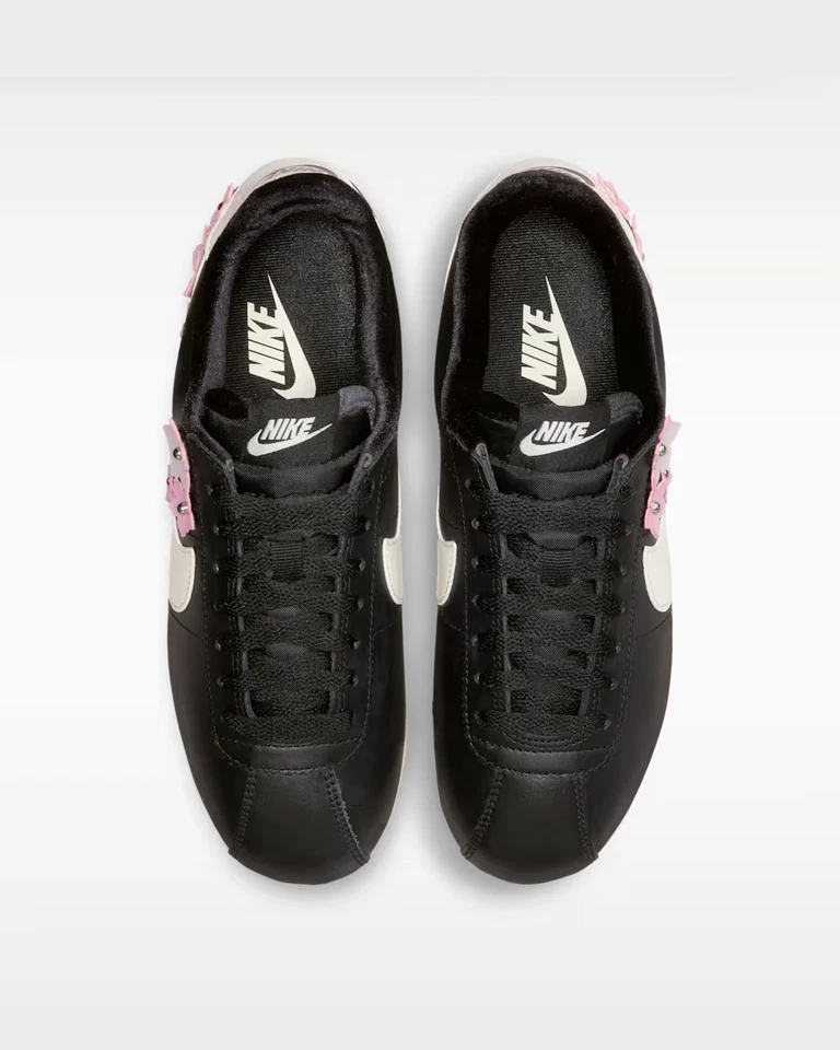 IV5675-001 Nike Cortez Leather Floral Pack Noir Rose Rise (Femme) - Photo 4/4