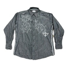 Brooks Dunn Panhandle Slim Western Shirt Embroidered Pearl Snap L