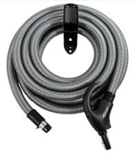 Cen-Tec Systems 97261 Low Voltage Central Vacuum Hose and Hanger, 30 Ft, Silver
