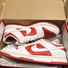 Nike Men s Dunk Low Championship Red/White Sn...