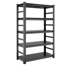5-Tier Metal Adjustable Heavy Duty Garage Storage Shelving Unit in Dark Gray (47