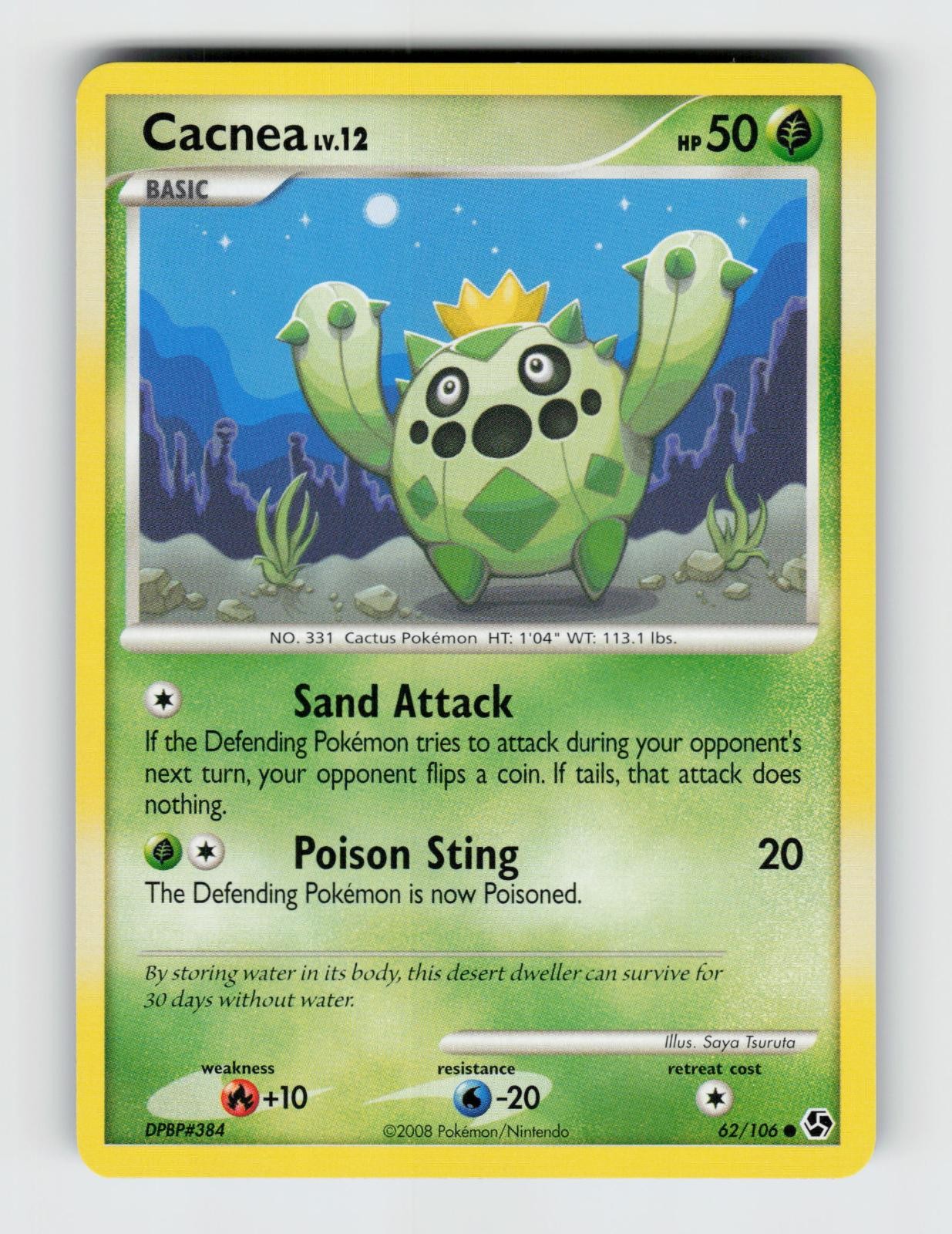 Cacnea 62/106 Common Great Encounters Pokemon 2008 Lightly Played