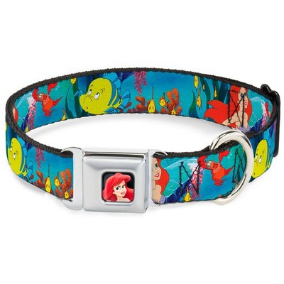 Dog Collar DYP-Ariel CLOSE-UP Full Color Ariel, Sebastian & Flounder Scene1 Larg