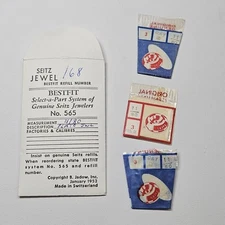 New Old Stock Seitz 11/80 Plate Jewels Set Of 3 Watch Parts Swiss Best Fit  168