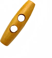 10Pcs Olives Buttons - 2 Hole Wood Toggle Sewing Craft DIY Accessory for Clothin