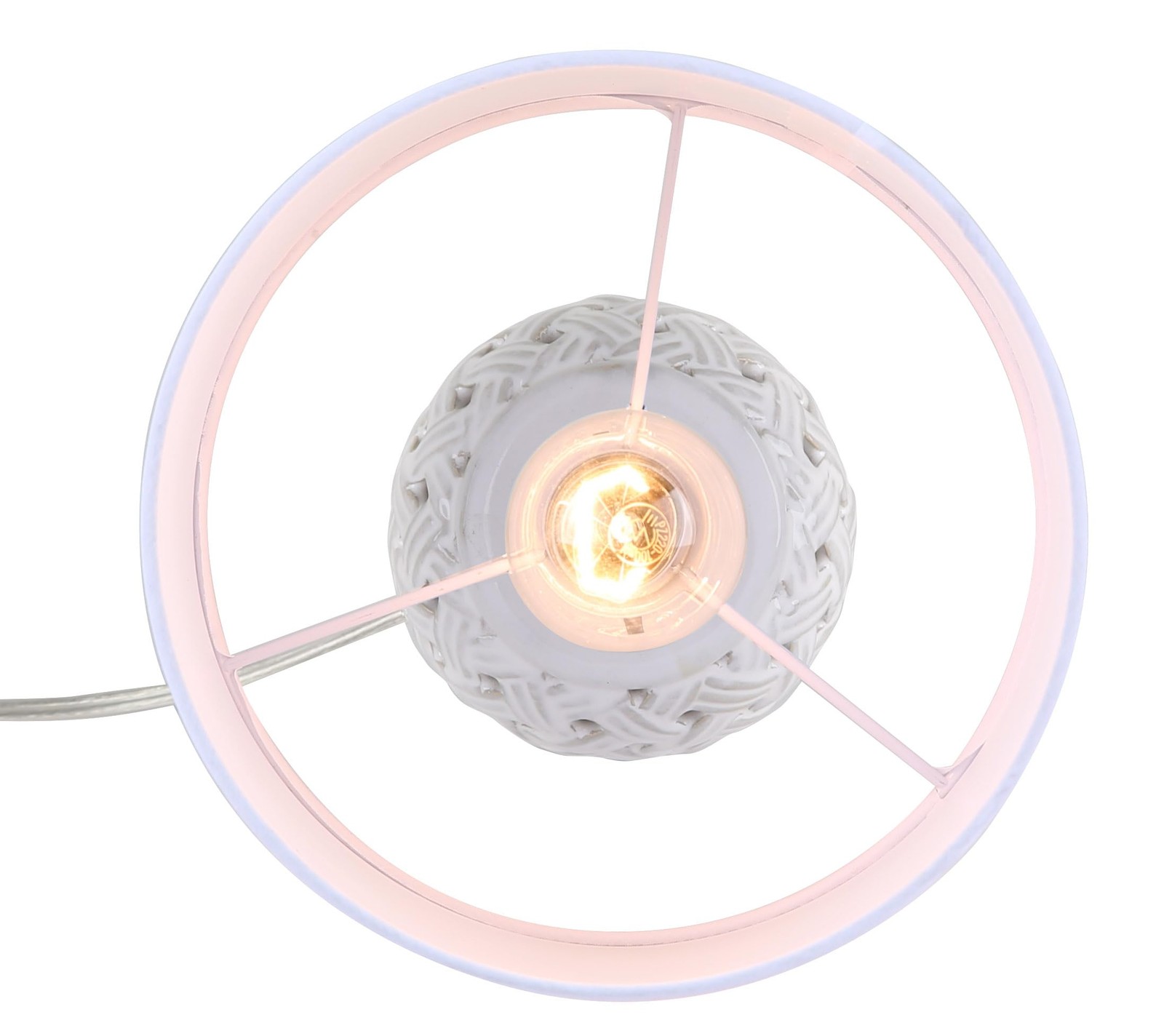 Canarm Luana Table Lamp, 16-Inch Transitional Design in White Finish with On/...