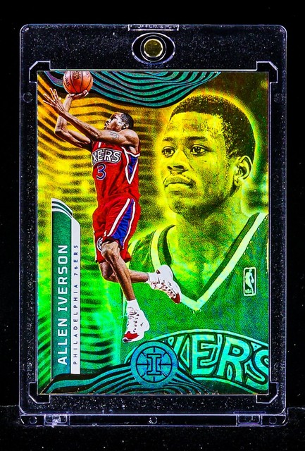 Allen Iverson REFRACTOR PRIZM CARD Philadelphia 76ers