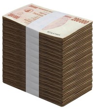 Zimbabwe 200000 Dollars Bearer Cheque, 2007, P-49, Used X 1000 PCS Brick