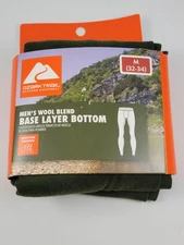 Ozark Trail Men’s Wool Blend Base Layer Bottoms Sz M 32-34 Holly Green