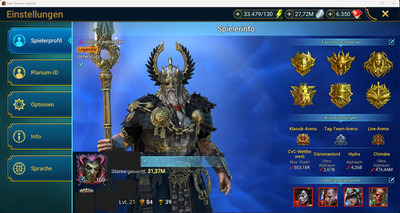 Raid Shadow Legends 31,39 Mio Endgame Account mit 260+ Legis