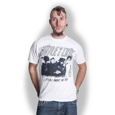 Motley Crue Unisex T-Shirt: Stencil (Weiß)