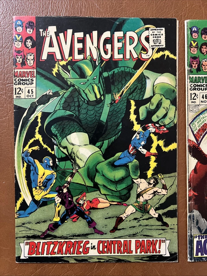 The Avengers Lot of 2: GD+ to FN-, #45-46 Marvel Comics 1967 $7 Ship - Image 2 of 4
