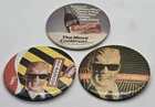 Lot Of 3 Vintage 1980's Coca Cola Buttons Pins MTV Max Headroom Advertising