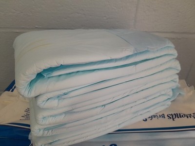 5 vintage plastic backed attends adult diapers size Large blue