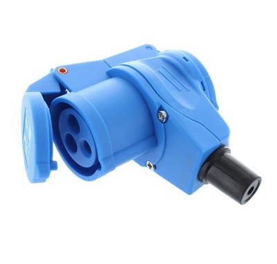 CEE-Winkelkupplung mit Schuko-Steckdose Caravan Womo Adapter Wohnwagen 230V 16A