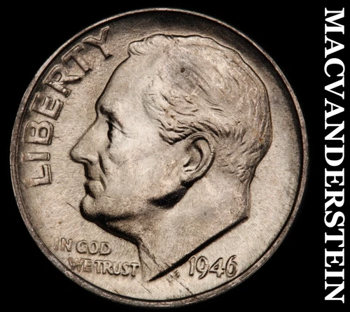 1946-D Silver Roosevelt Dime-Choice Gem Brilliant Unc Lustrous No Reserve #i3917