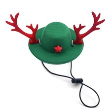 Angrypet Christmas Pet Cowboy Costumes for Dogs Cat One Size, Green