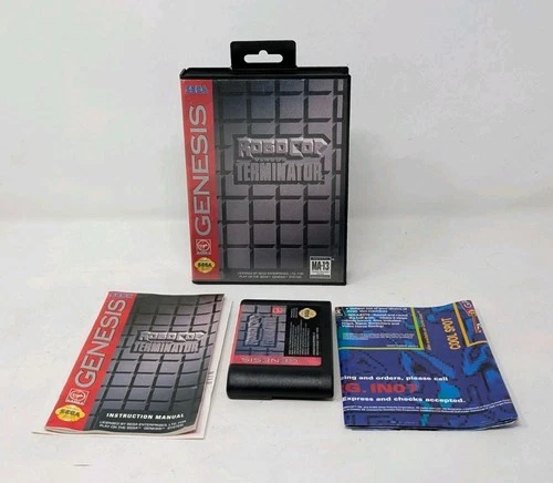 ROBOCOP VS THE TERMINATOR SEGA GENESIS COMPLETE IN BOX UNTESTED Please READ