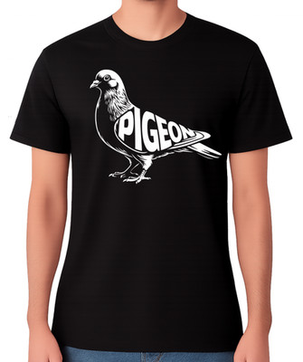 T-Shirt Taube Vogel Minimal Line Art Urban Wildlife Unisex Vogelliebhaber Tee