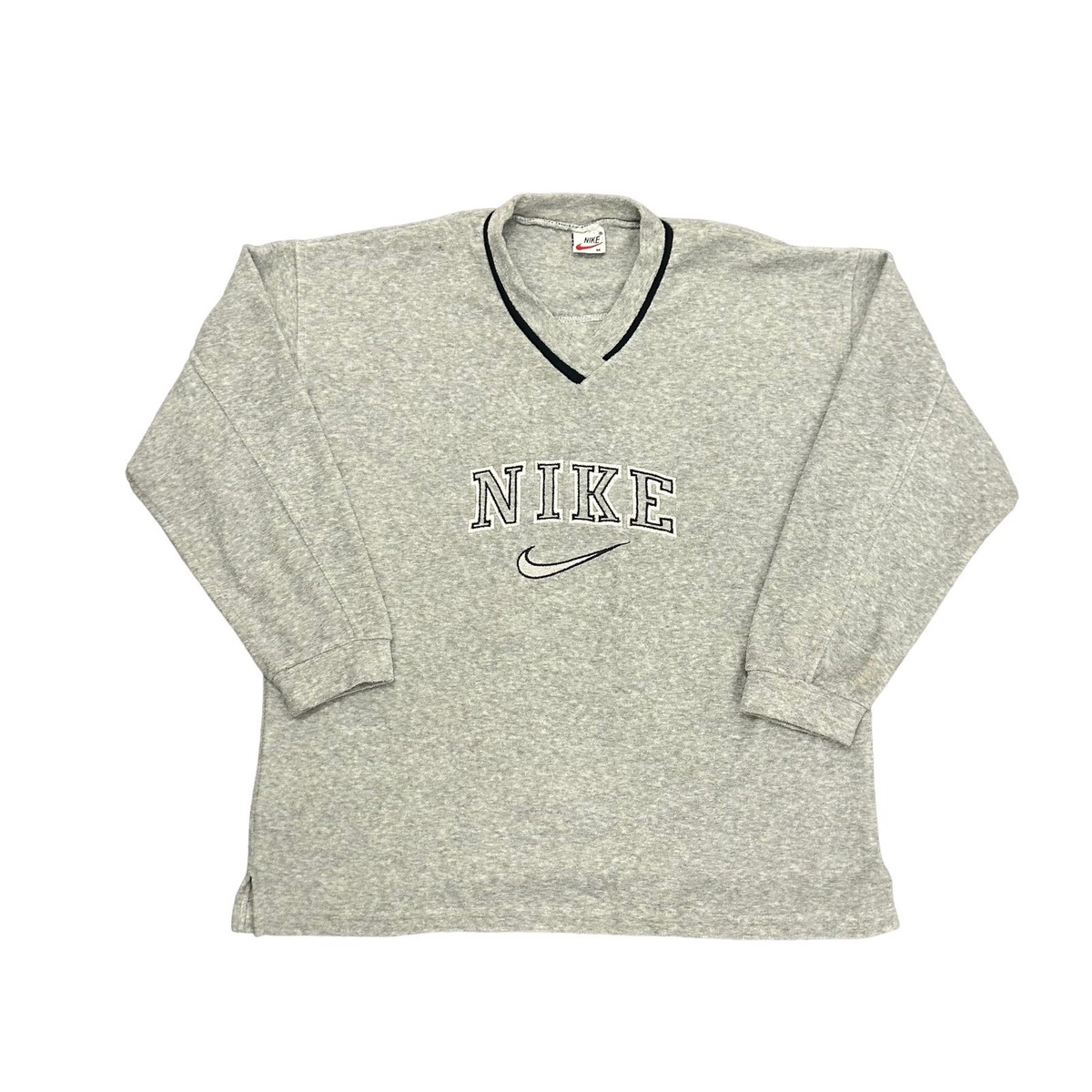 grey nike spellout sweatshirt
