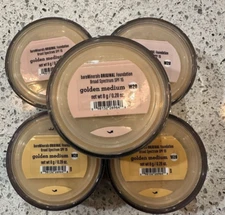 bareMinerals Original SPF15 Foundation Golden Med W20 8g .28oz SEALED LOT OF 5