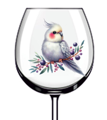 12x Liebe Vogel Blume Weinglas Flasche Becher Van Vinyl Aufkleber Abziehbilder a11574