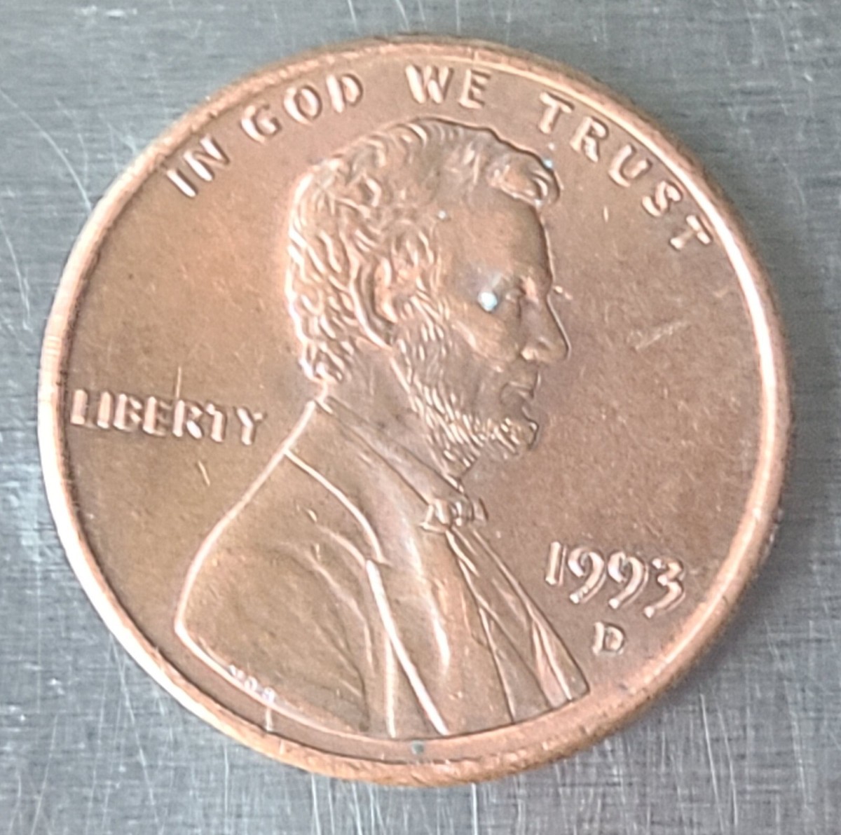 1993 D Lincoln Cent Error Coin - DDO / DDR AM TOUCHING #93DAM7-16