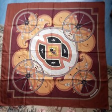 Authentique Foulard Carré Hermès '' Washington's Carriage''