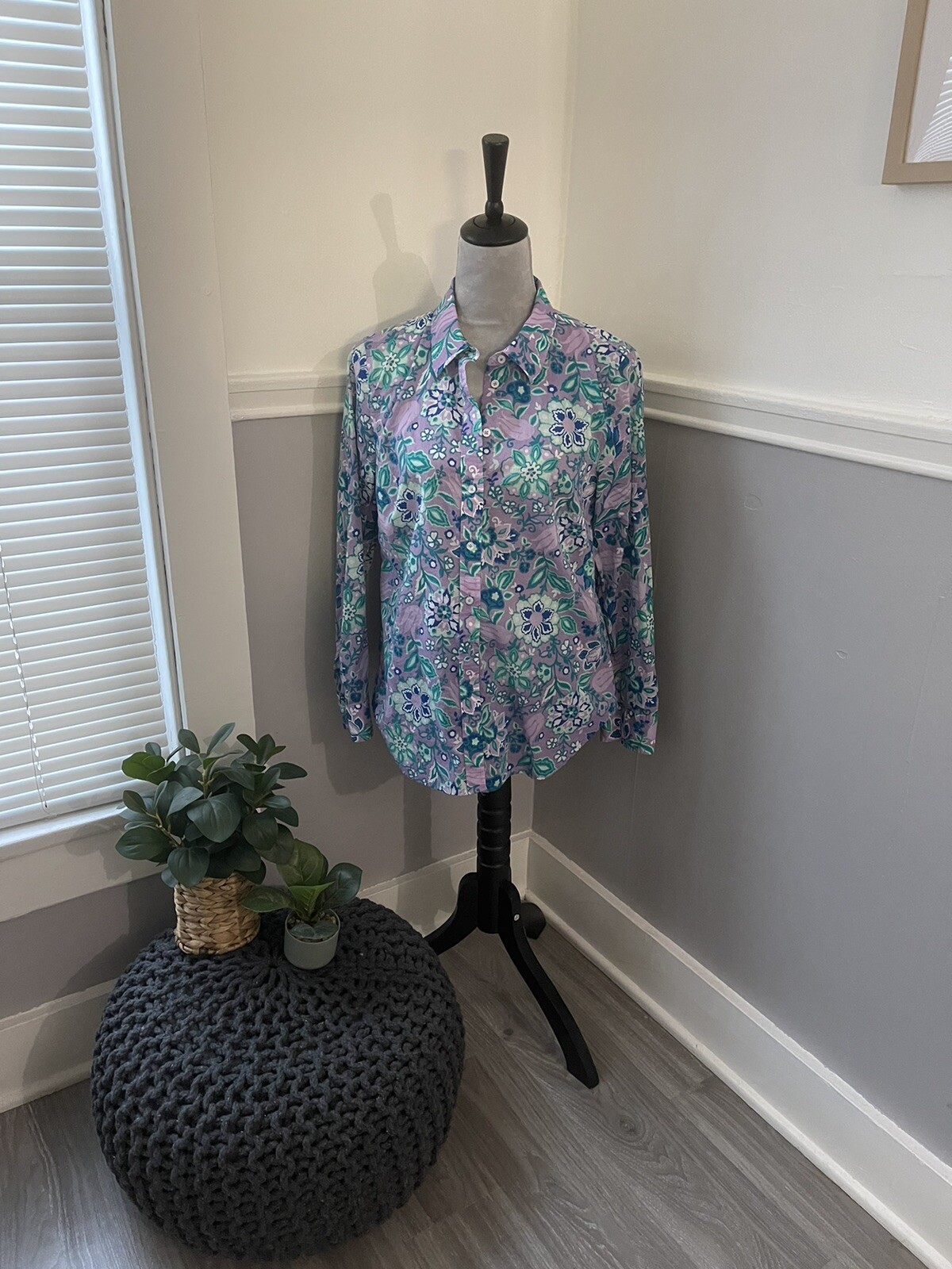 Talbots Floral Button Down Blouse - image 5