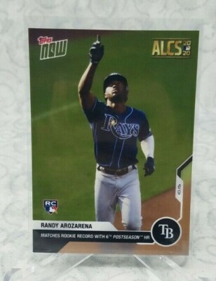 2020 TOPPS NOW #421 RANDY AZOZARENA TAMPA BAY RAYS 6TH HOME RUN ROOKIE RECORD