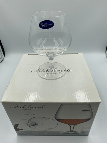 Brand New 4x Luigi Bormioli Italy. Michelangelo Masterpiece Brandy Glasses.