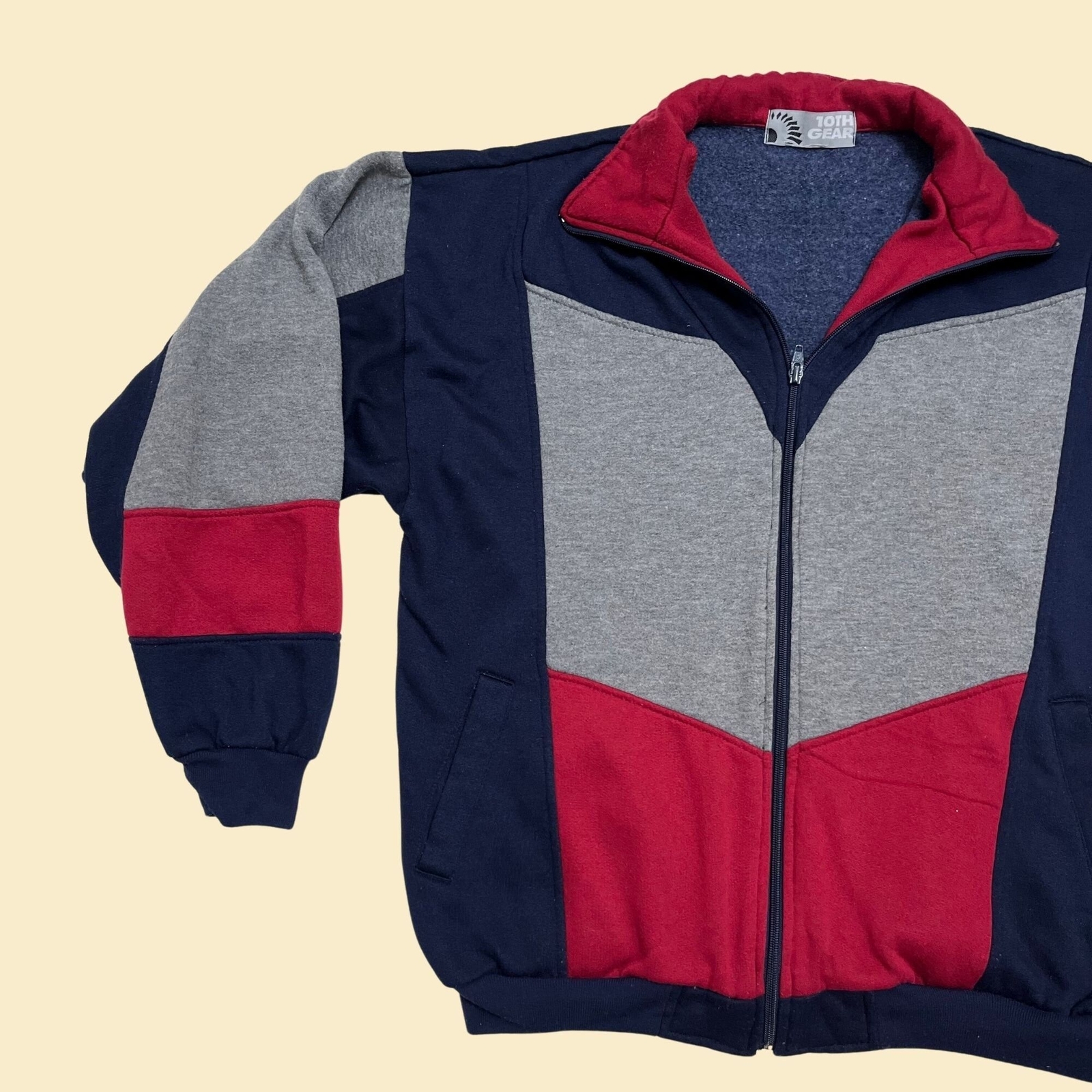1990s jacket with color block pattern by 10th gea… - image 3