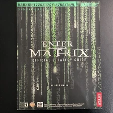 Enter The Matrix PS2 Xbox PC Gamecube Brady Games Official Strategy Guide