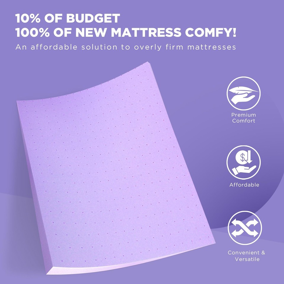 Mattress Topper Full Size Memory Foam, 3 Inch Gel Mattresses Pad for