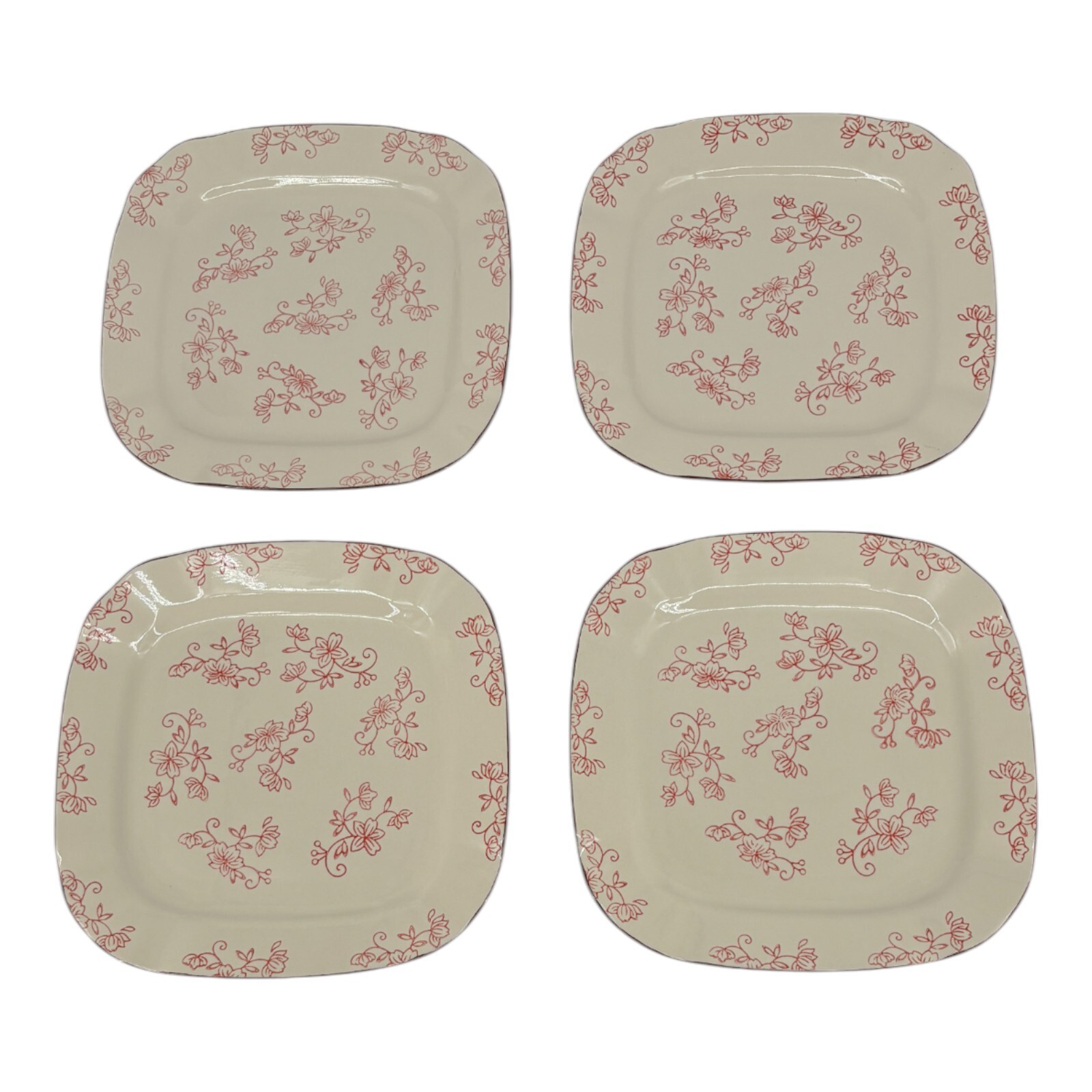 Lot of 4 Temptations Red Floral Lace 10.5