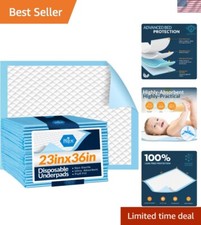 MED PRIDE Disposable Underpads 23'' X 36'' Incontinence Pads, Chux, Bed Covers,