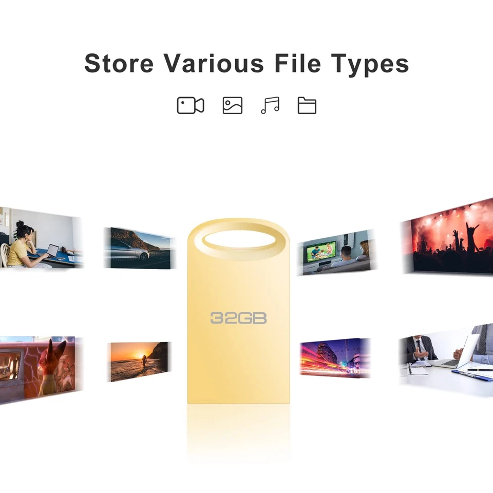 Clé USB 32Go Métal Drive USB 2.0 32Go Thumb Flash Drive Imperméable Mini Pen ... - Photo 4/4