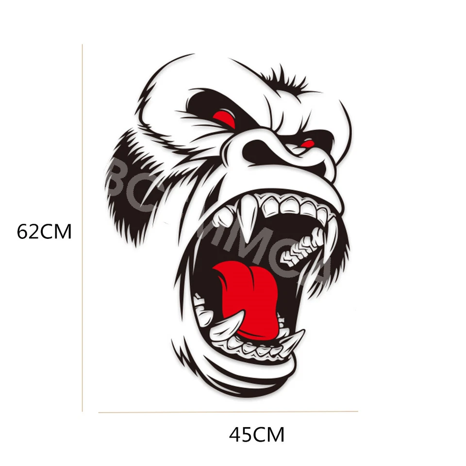 DIY Car Side Body Door Sticker Decal Horror Ape Totem Graphic Vinyl Decoration Foto 2 de 4
