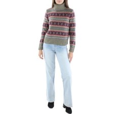 Lauren Ralph Lauren Womens Wool Blend Fair Isle Turtleneck Sweater Top SZ S XS L
