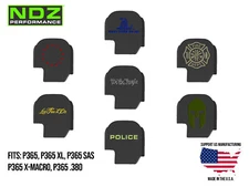 NDZ Sig P365, XL, Fuse, X Macro, AXG Slide Cover Back Plate Aluminum Color Fill