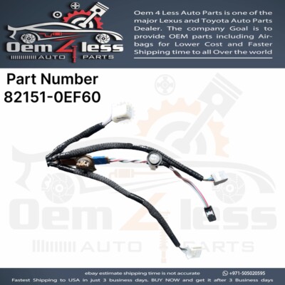 TOYOTA GRAND HIGHLANDER FRONT RIGHT DOOR WIRE HARNESS 82151-0EF60