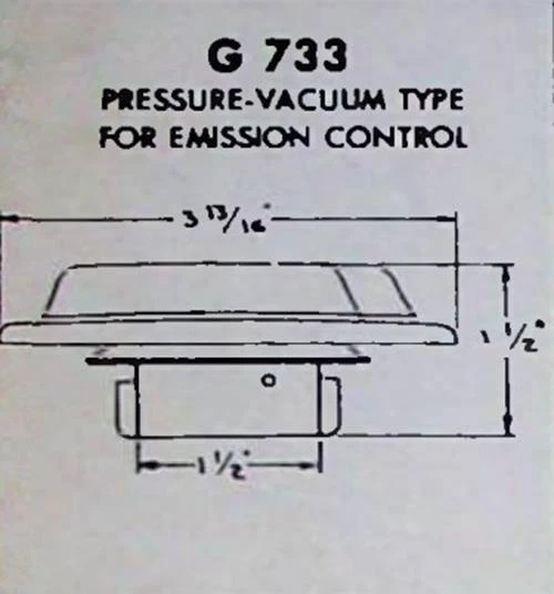 Tapa de gasolina Stant: camión Ford Pinto Mercury Bobcat IHC G-733 1971-1980 emisiones nuevas Foto 3 de 4