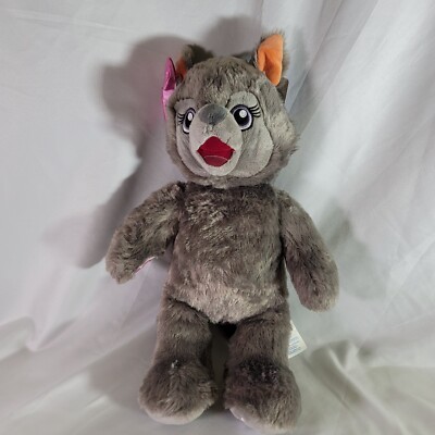 Build A Bear Violet the Wolf Gray Plush 17''  Great Wolf Lodge BAB Toy