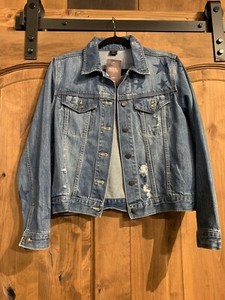 Tinsel Town Denim Jacket Distressed 