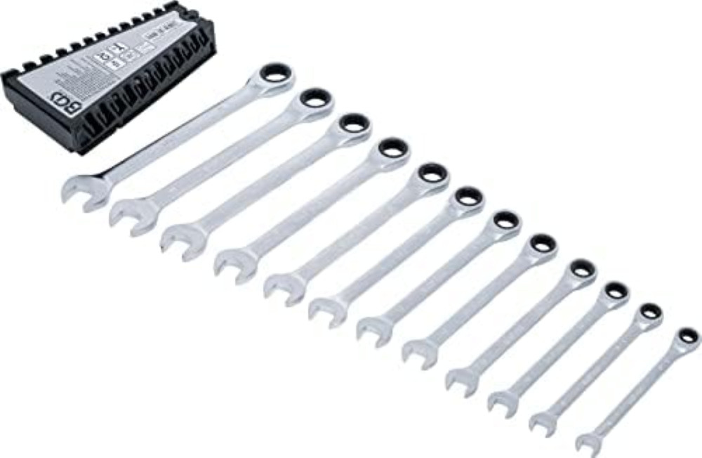 Set Chiavi Combinate BGS 6544 a Cricchetto | Acciaio Cr-V 12 Pezzi 8-19mm