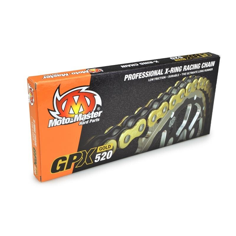 Chaîne moto GPX-520G couleur or pour équiper votre cross le week-end