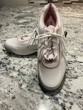 FootJoy GreenJoys Women's Golf Shoes White Pink w/ Soft Spikes 48703 Size 10 Med