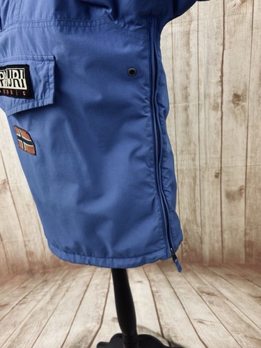 NAPAPIJRI Mens Small Fleece Lined Rain Forest Zip Jacket Smock Taped Seams Blue - Picture 12 of 24