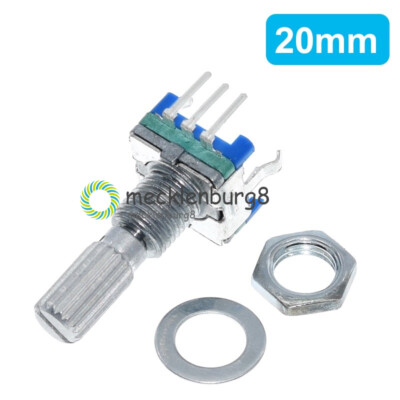2PCS EC11 Rotary Encoder Audio Digital Potentiometer with Switch Handle 20mm NEW