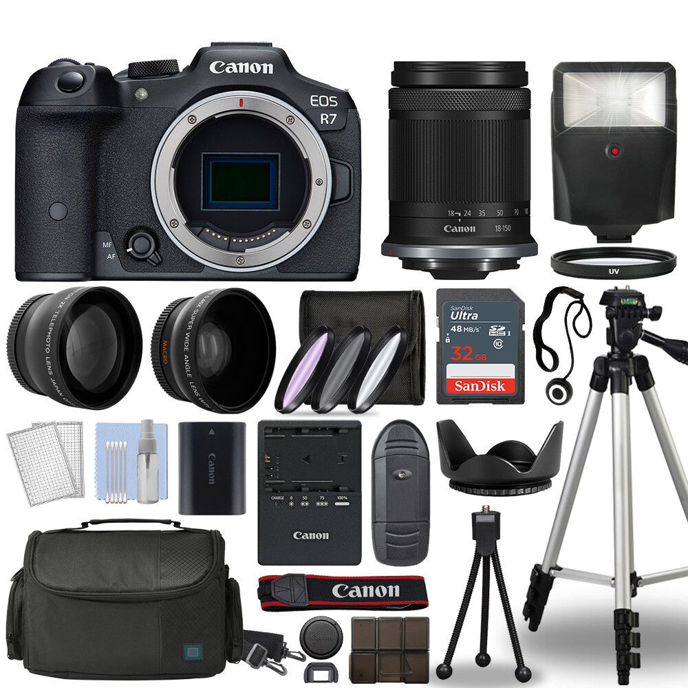 Canon EOS R7 Mirrorless 32.5 MP Digital Camera Body + 18-150mm
